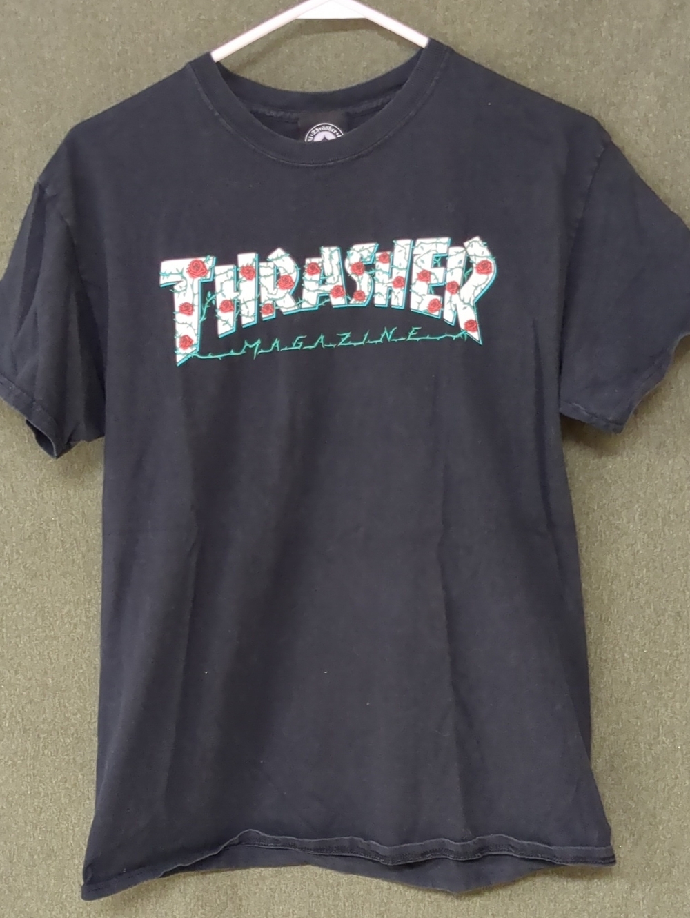Thrasher Skate Mag Graphic Tee Cotton Black Size Medium